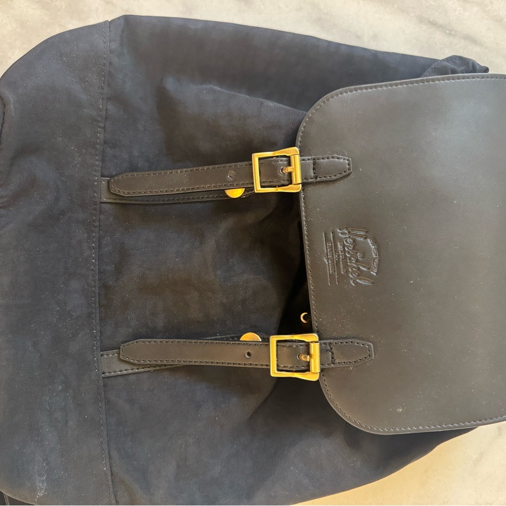 Herschel mini black nylon backpack